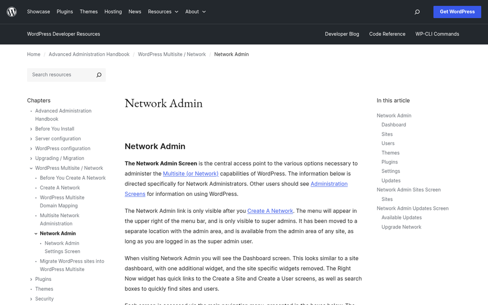 WordPress Multisite network settings configuration panel