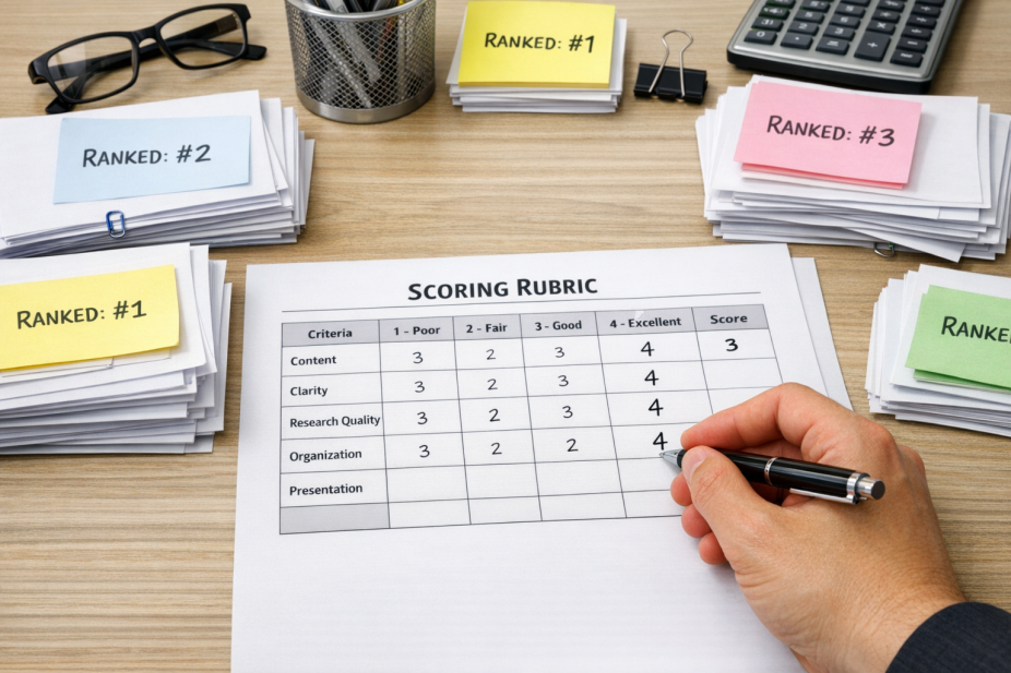 Content readiness scoring checklist on screen
