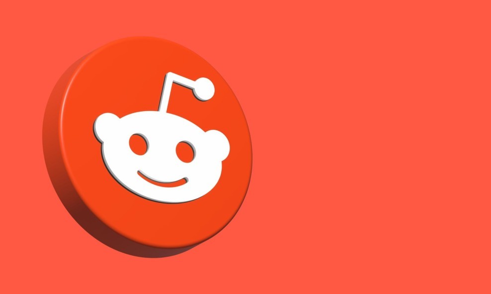 Reddit Circle Button Icon 3D Elegant Template Blank Space