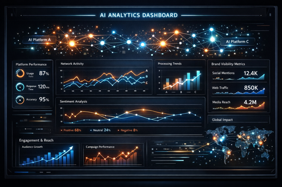 Grok AI performance tracking dashboard interface
