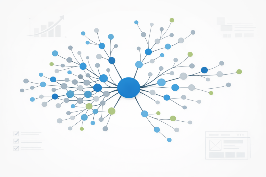 Keyword research analysis on a screen