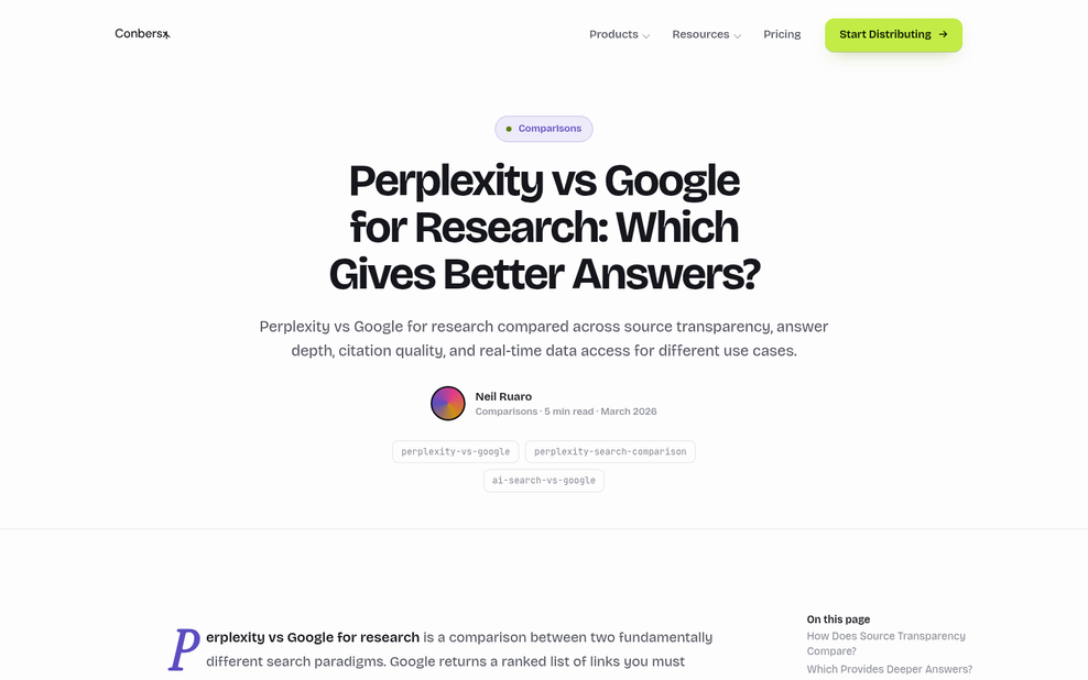 Perplexity search results with citation sources